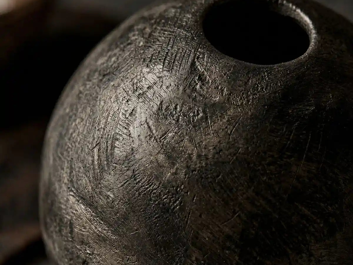 vaso materico nero tunisino