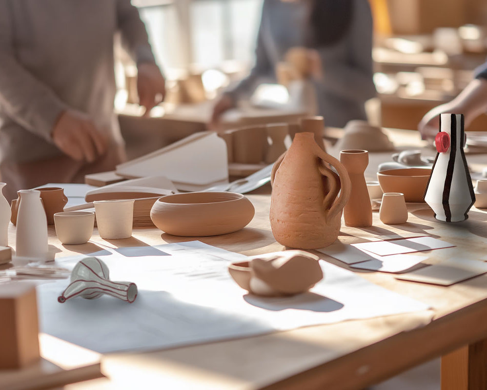 vasi vicode su piano di lavoro