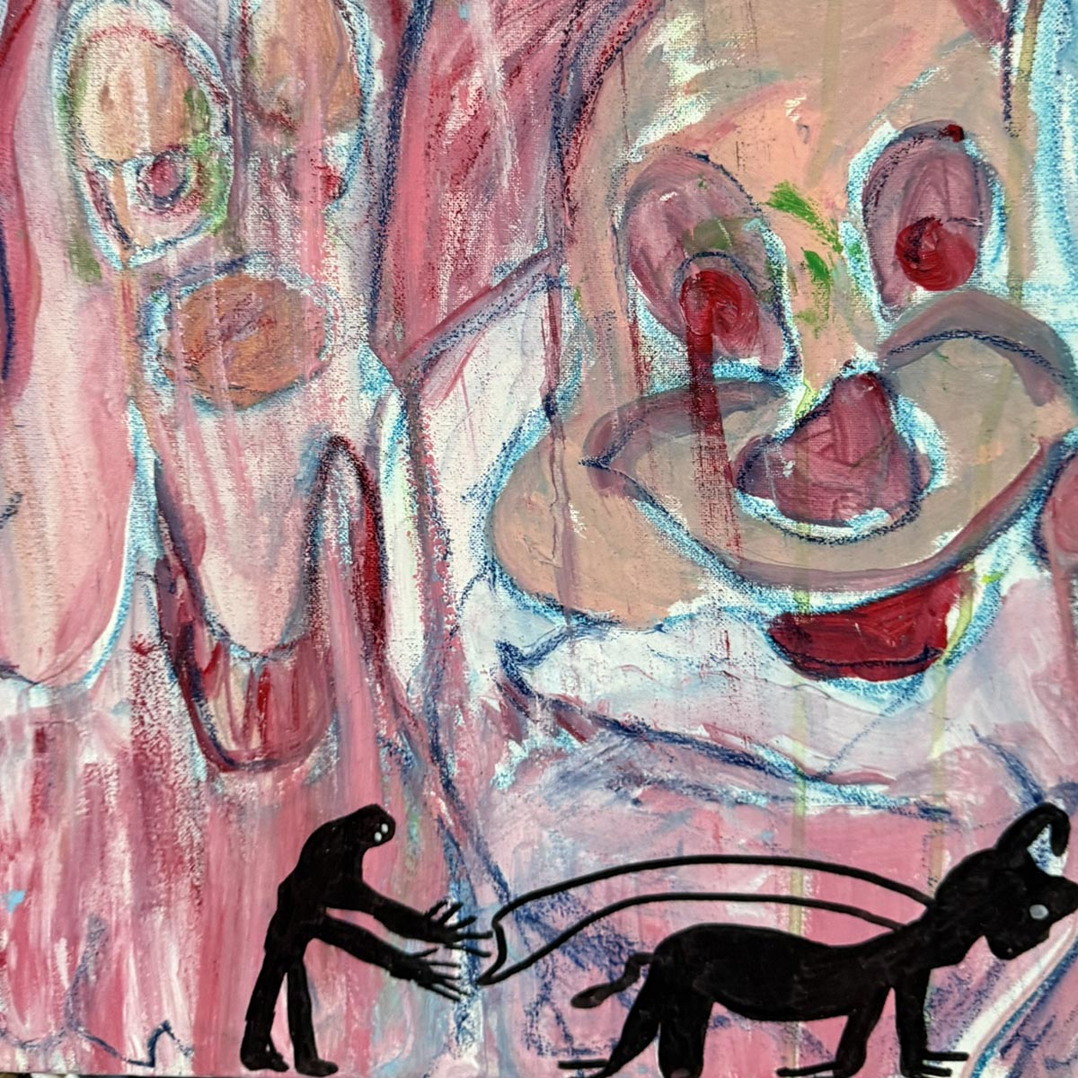 Il quadro di Precisi come pezzo focale in un interno dal design contemporaneo.