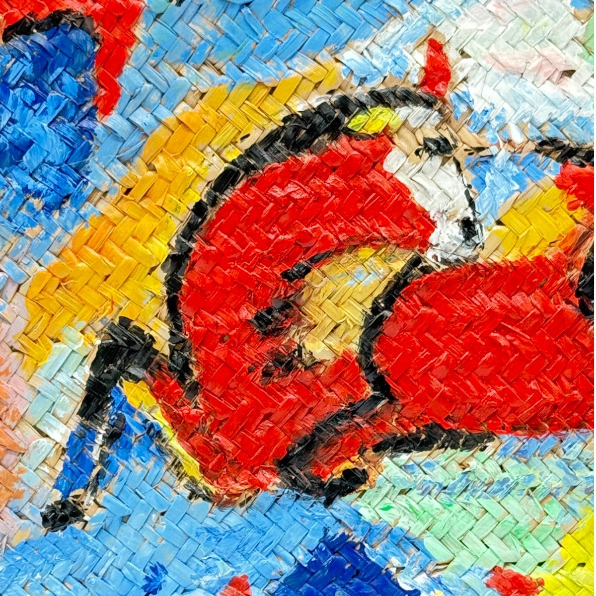 La borsa in paglia Forte dei Marmi mostrata con la sua dust bag e il certificato di originalità.