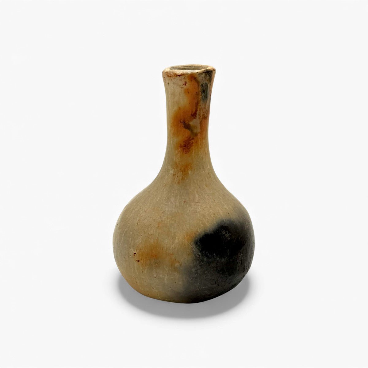 Bottiglia ceramica decorativa modello Mufida vista frontale per home decor