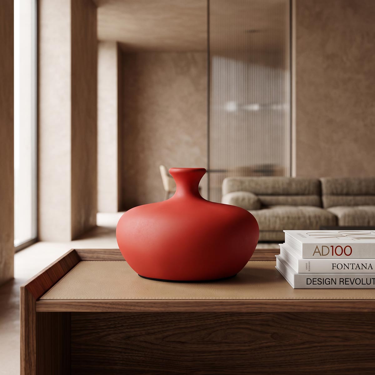 Ceramica artistica contemporanea Calco con texture artigianale della collezione GESSO