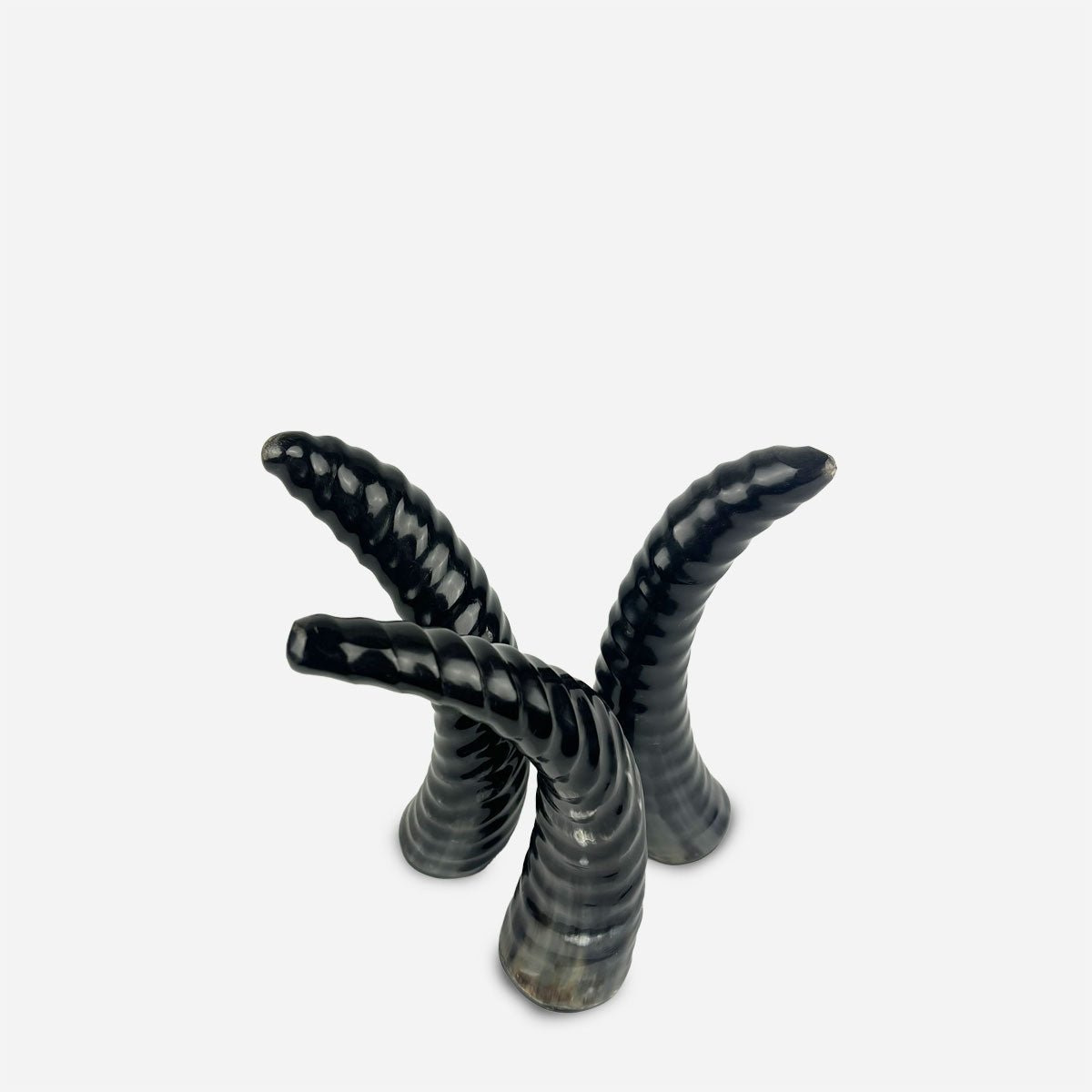 La Scultura Corno Africano accanto a un oggetto di design per mostrare le proporzioni.