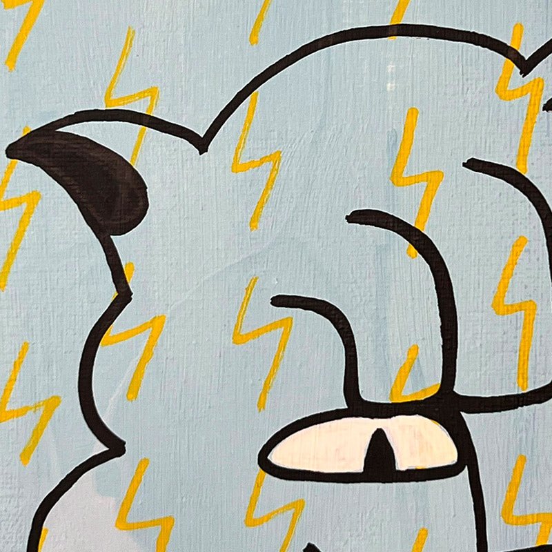 Visione completa del Quadro Gatti di Uodi, che ne mostra la composizione caotica.