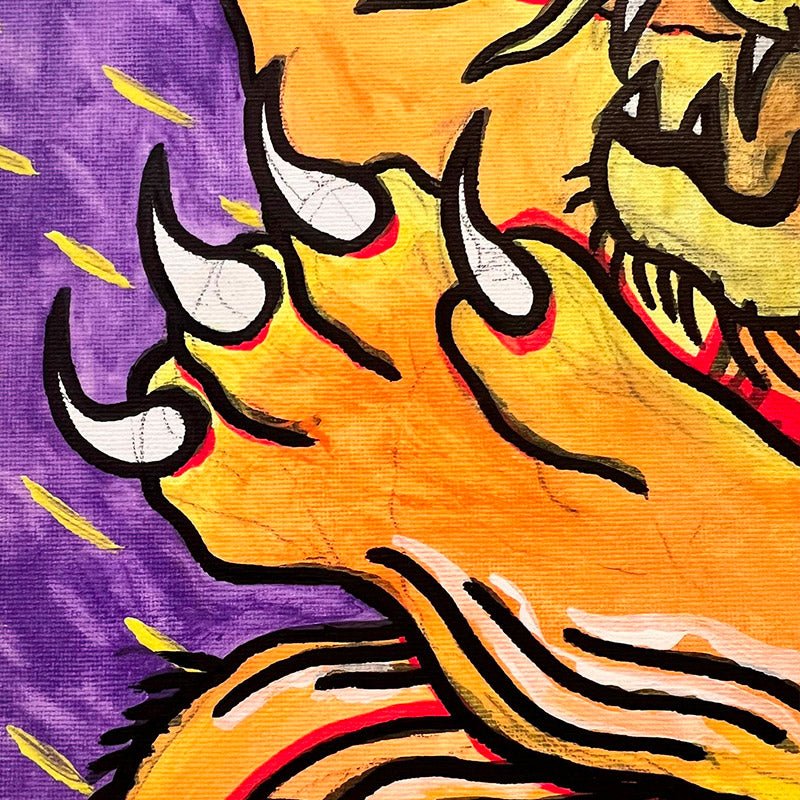 Il quadro di Uodi come punto focale colorato in un salotto dal design minimalista.