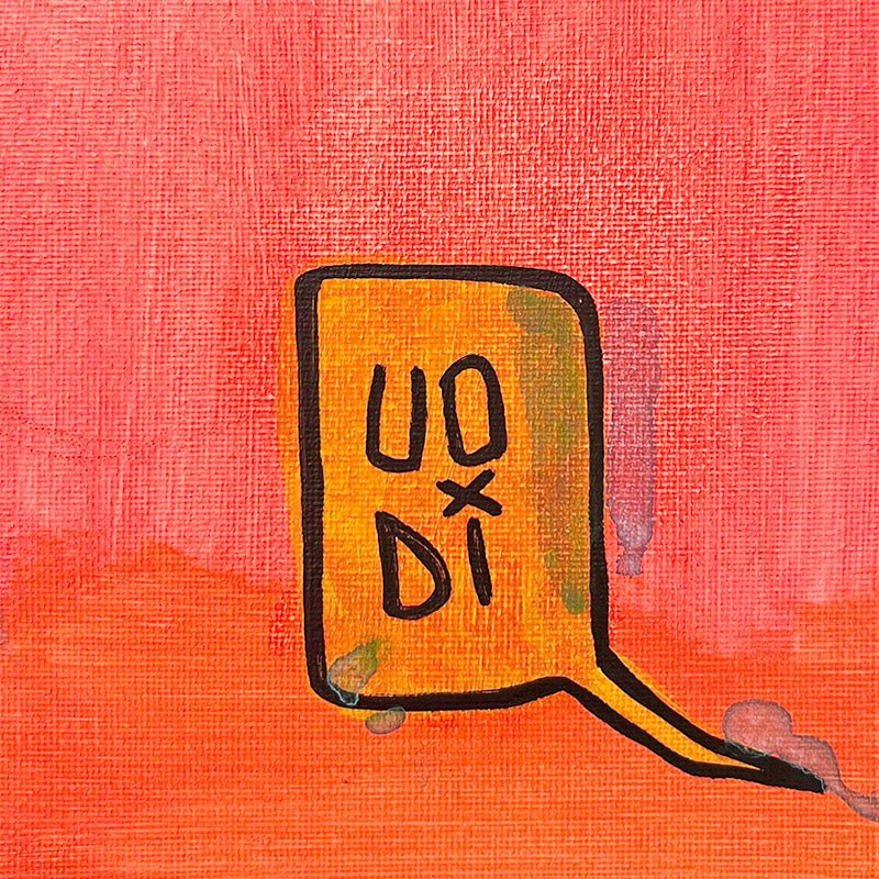 Dettaglio della firma dell'artista Uodi sull'opera Opus #20.