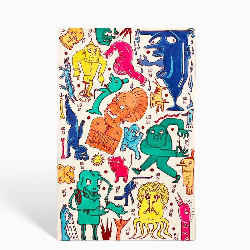 Ambientazione del quadro Opus #4 di Uodi in un salotto contemporaneo