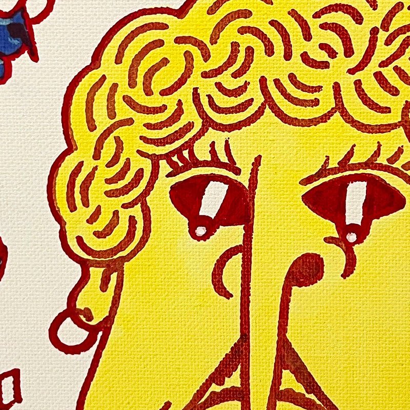 La palette di colori accesi dell'opera Opus #4 di Uodi.