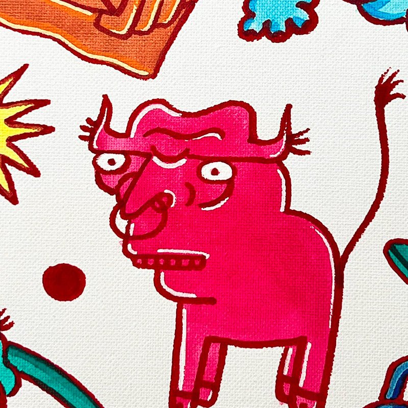 Ambientazione del quadro Opus #4 di Uodi in un salotto contemporaneo