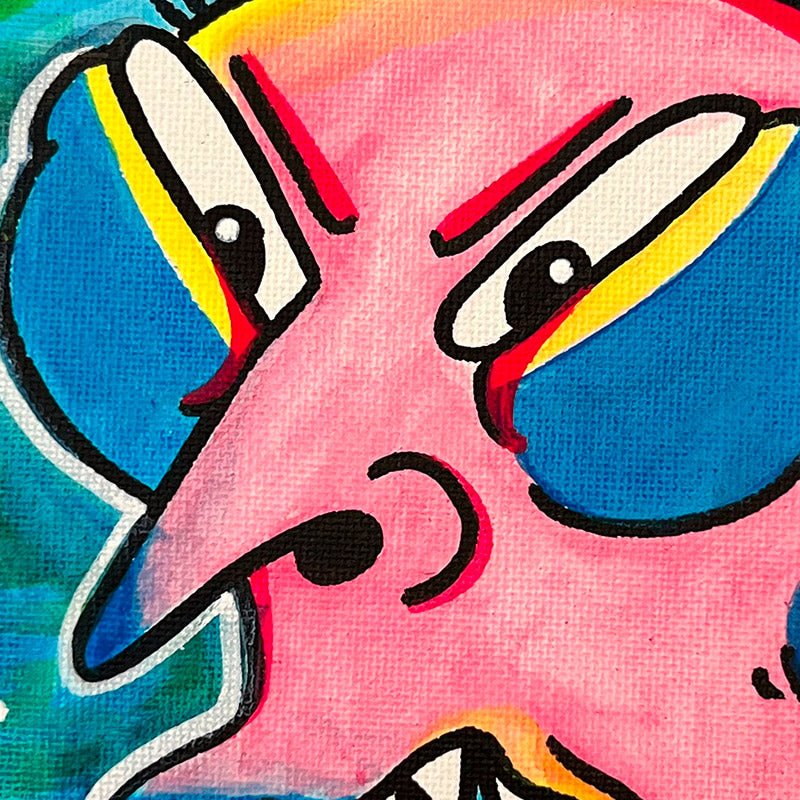 Dettaglio della firma dell'artista Uodi su uno dei quadri della Serie Opus Uodi.