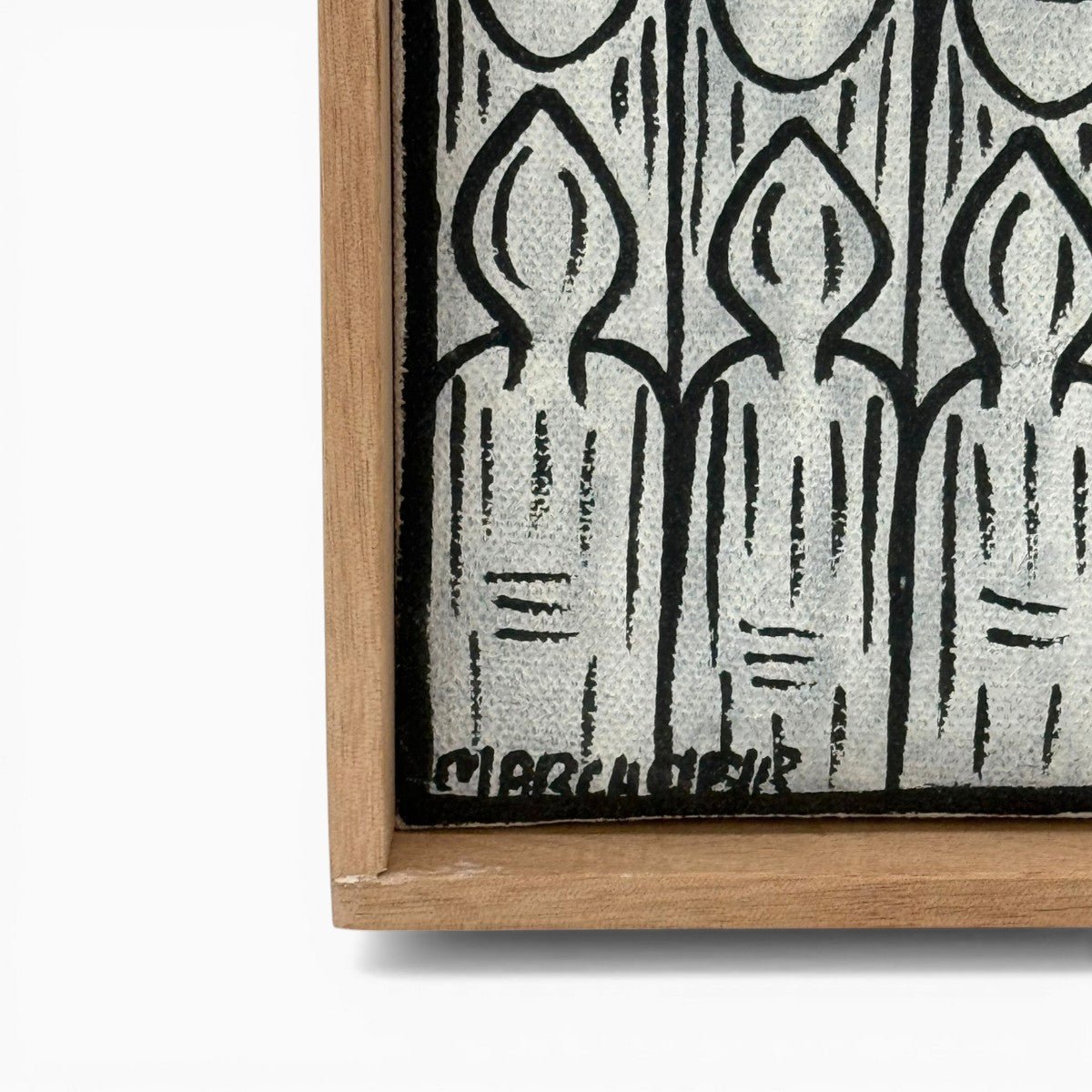 Firma dell'artista Mabchour in nero, integrata armoniosamente nella composizione grafica.