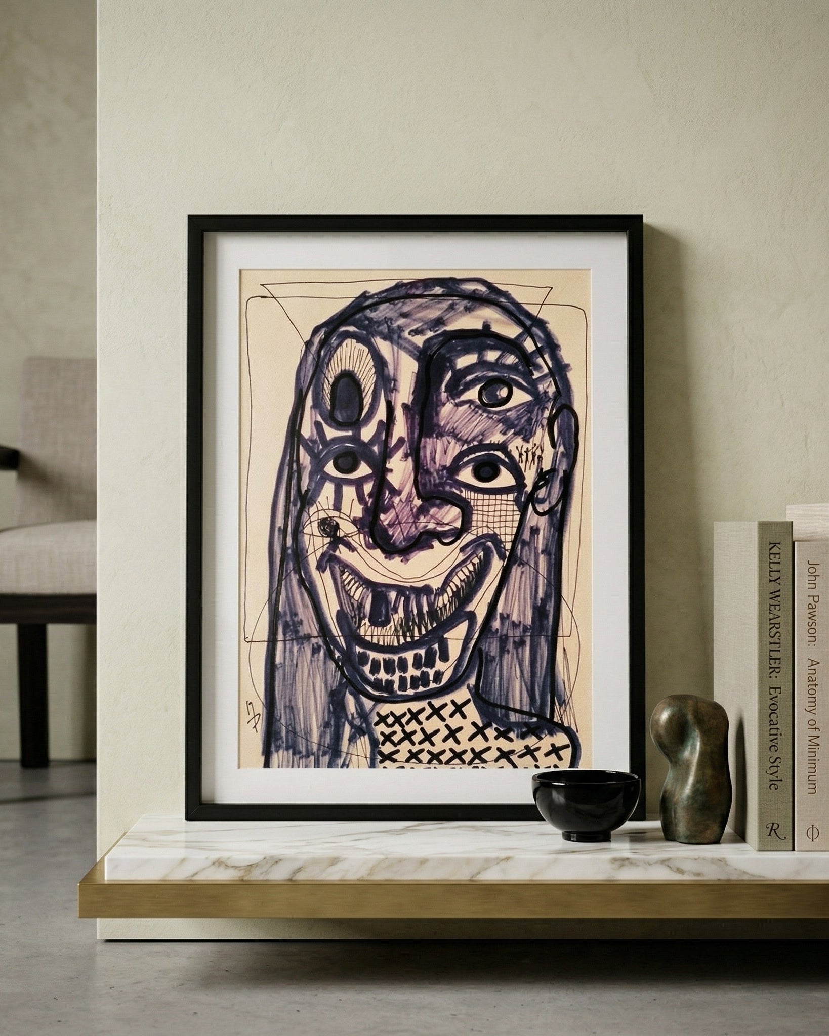 Quadro ritratto Massimiliano Precisi "Sguardo Scomposto", Collezione Sguardi Stratificati.