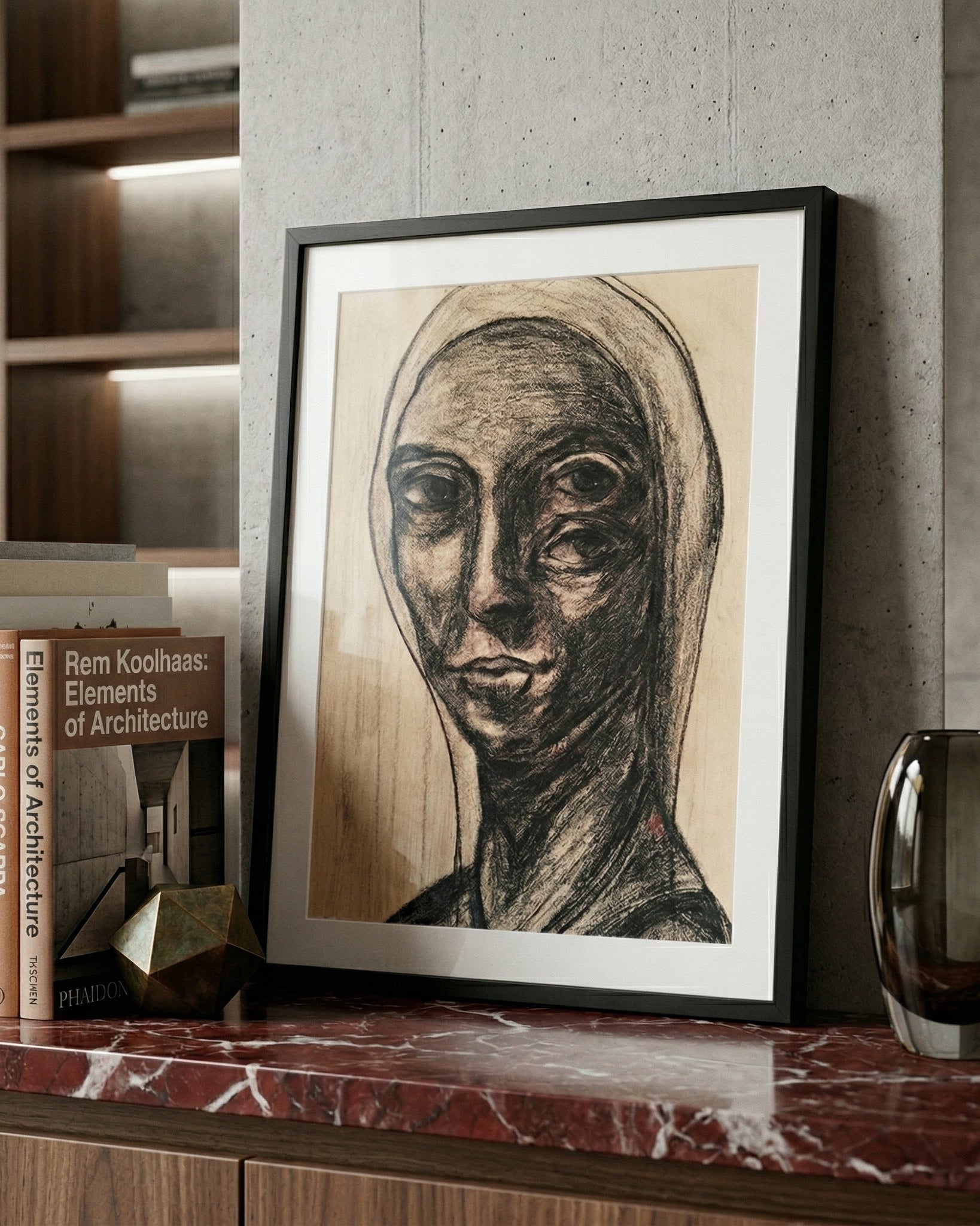 Quadro ritratto sdoppiato Precisi "Sguardo Sdoppiato", collezione Sguardi Stratificati.