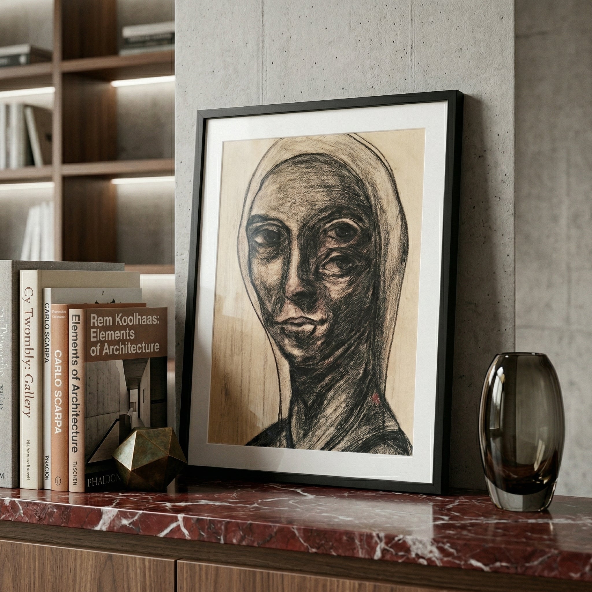 Quadro ritratto sdoppiato Precisi "Sguardo Sdoppiato", collezione Sguardi Stratificati.