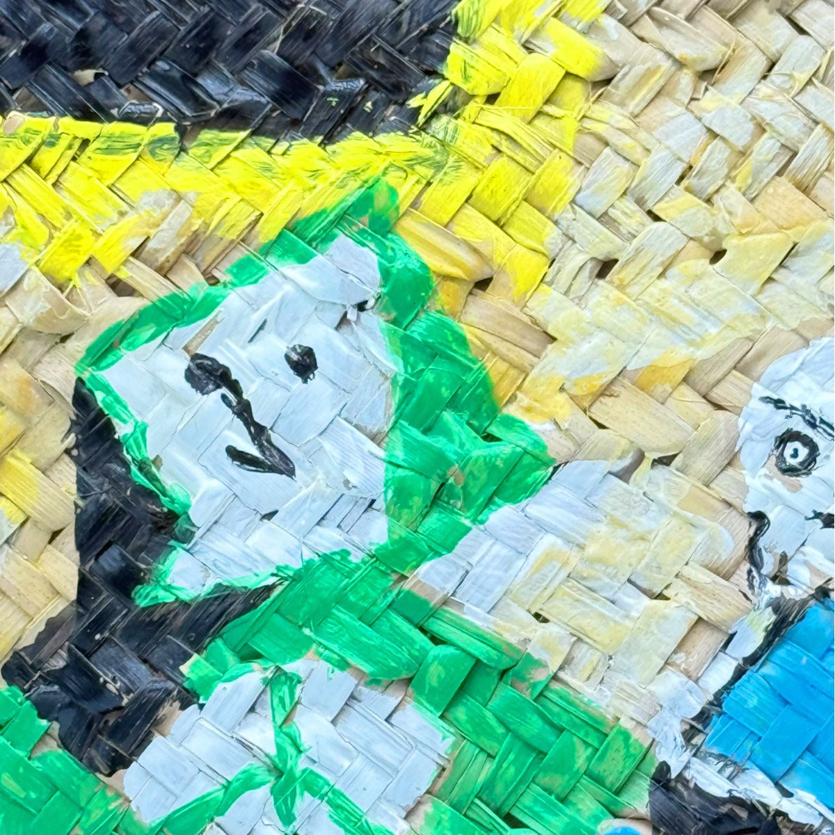 La borsa La Scena Cubista, opera d'arte unica, esposta come pezzo da collezione.