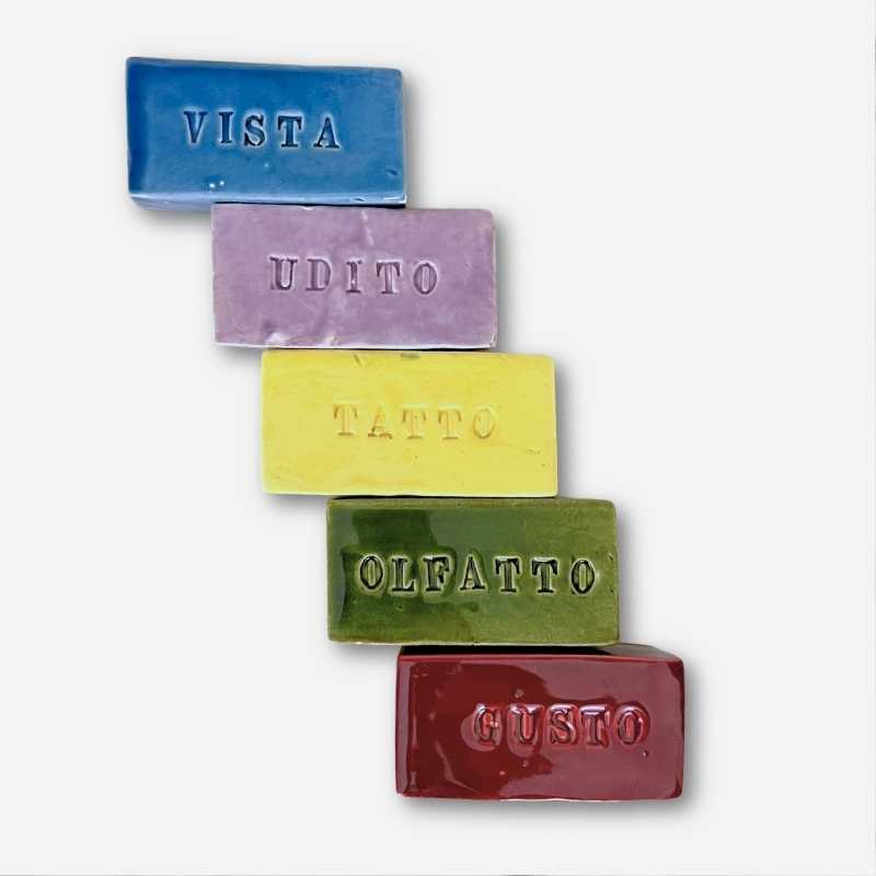 Collezione completa delle Sculture dei Sensi in terracotta smaltata, in edizione limitata.