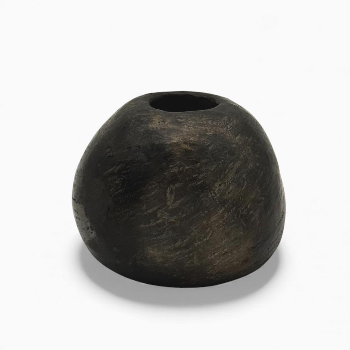 Complemento d'arredo minimalista sfera ceramica nera Malles x Vicode