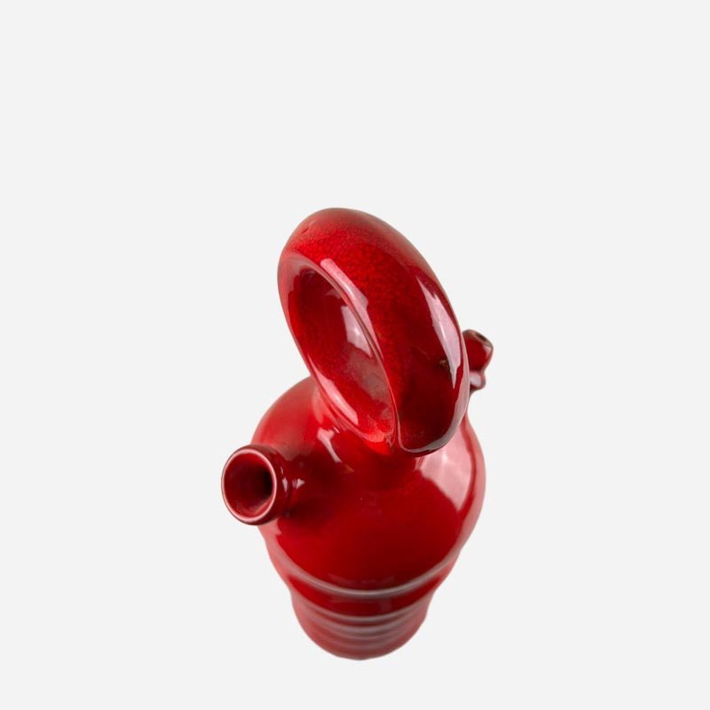Botijo Rojo in un ambiente eclettico, accanto a piante e oggetti di design.