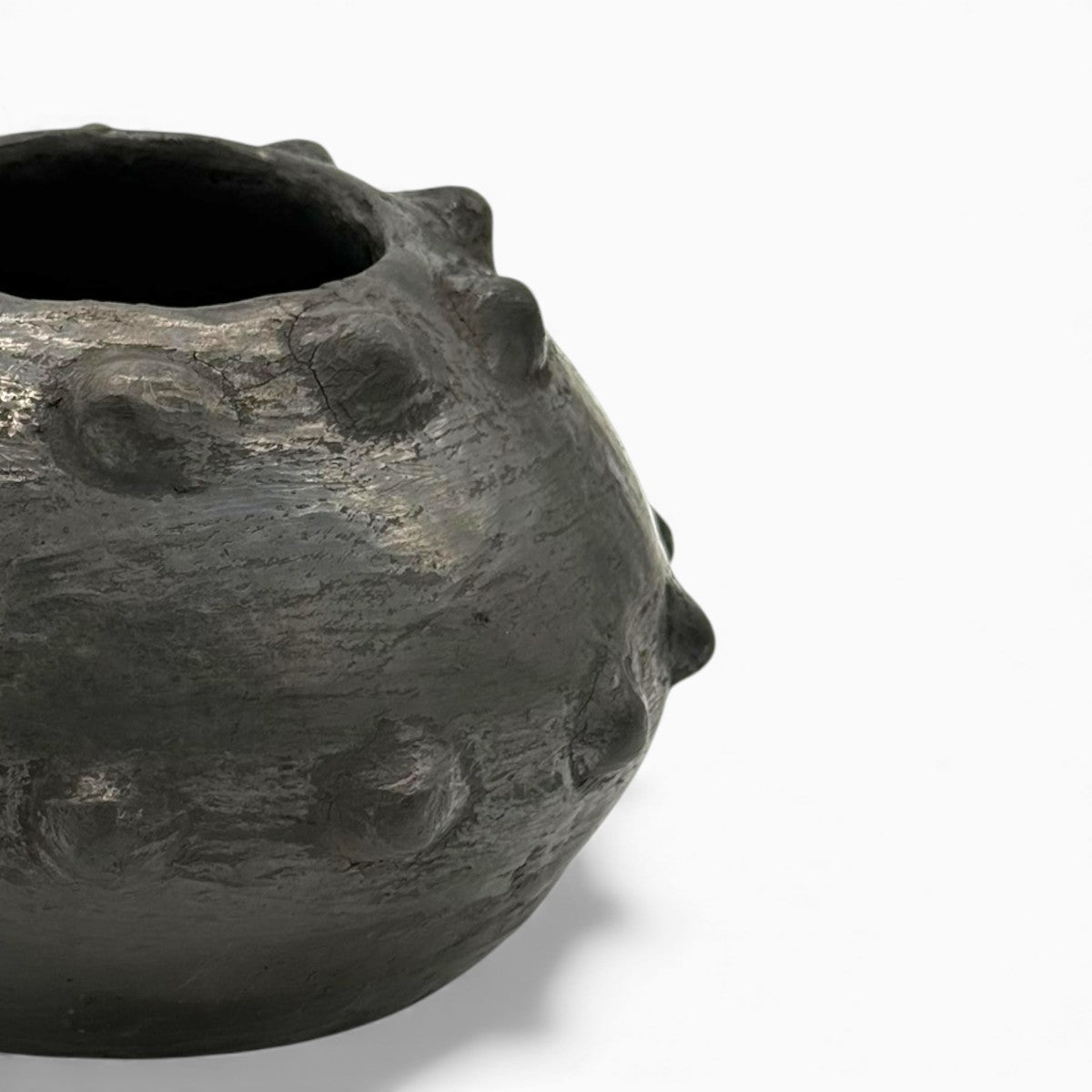 Pezzo unico di design sostenibile Vaso Geometrico Nero Habiba