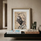 Reinterpretazione della Ragazza con l'orecchino di perla nel quadro design Massimiliano Precisi con icone pop.
