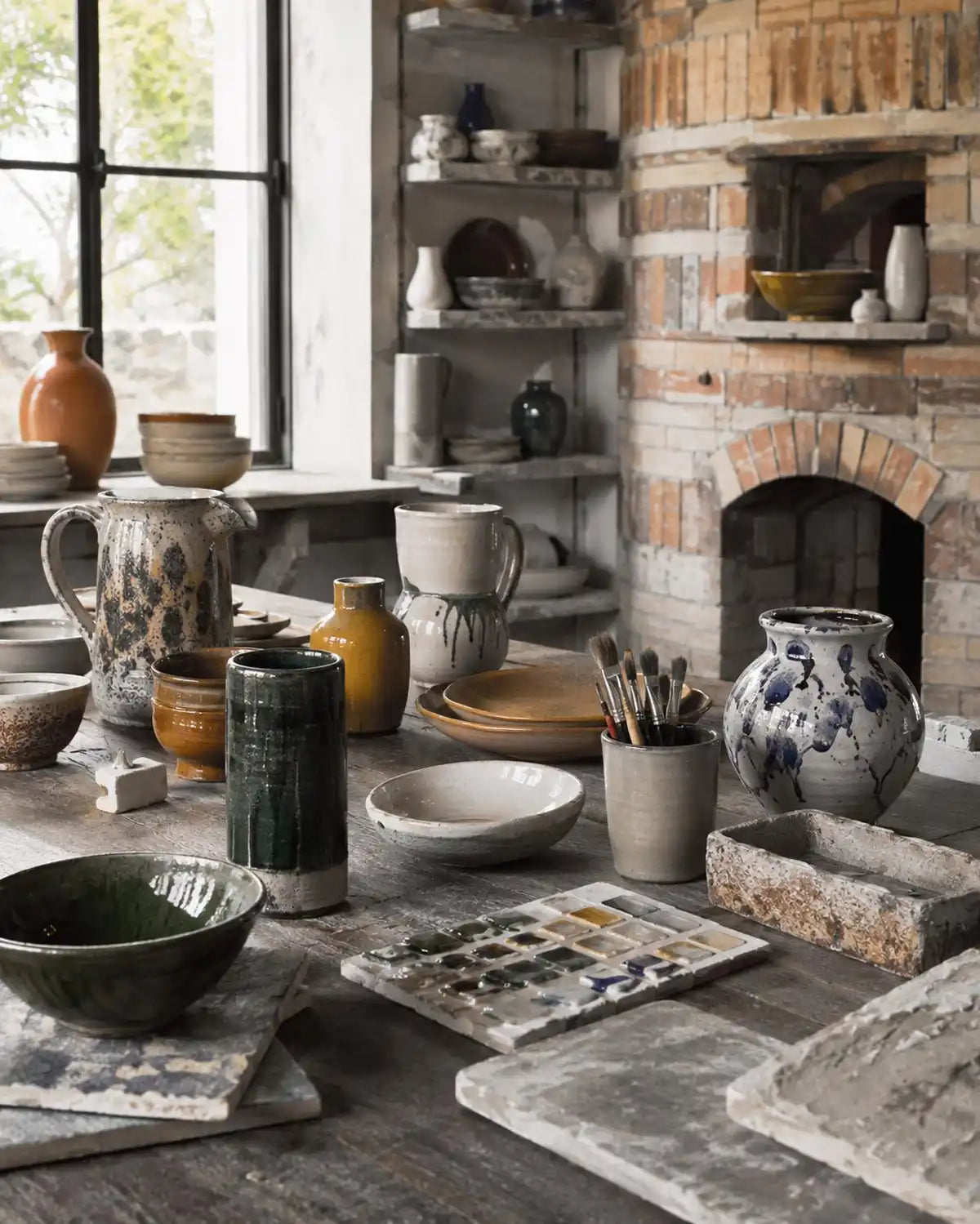 Bottega ceramica con smalti e oggetti artigianali ispirati alla tradizione di La Bisbal d’Empordà