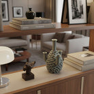 Vaso artistico multitesta forma organica grigio cenere