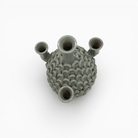 Ceramica grigia scultorea ispirazione naturale e botanica