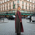 Il kimono soprabito Notting Hill riposto nella sua dust bag Vicode, pronto per la valigia.