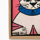 Il gatto stilizzato come figura totemica della cultura rurale marocchina.