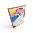 Pittura contemporanea con colori vibranti e luminosi su grande tela originale.