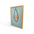 Quadro astratto (54x40 cm) esposto come punto focale in un ambiente minimalista.