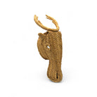 Profilo della scultura da parete fauno che ne mostra la tridimensionalità e la texture.