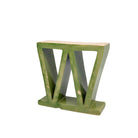 dettaglio posteriore ceramica verde orizzonte scultura in ceramica verde smaltata