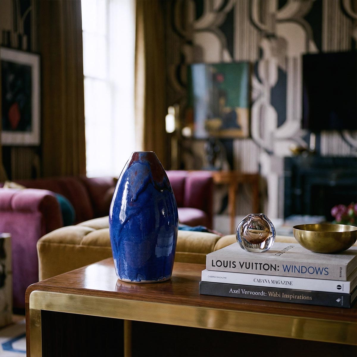 Vaso Conico blu minimalista geometrico - Vicode