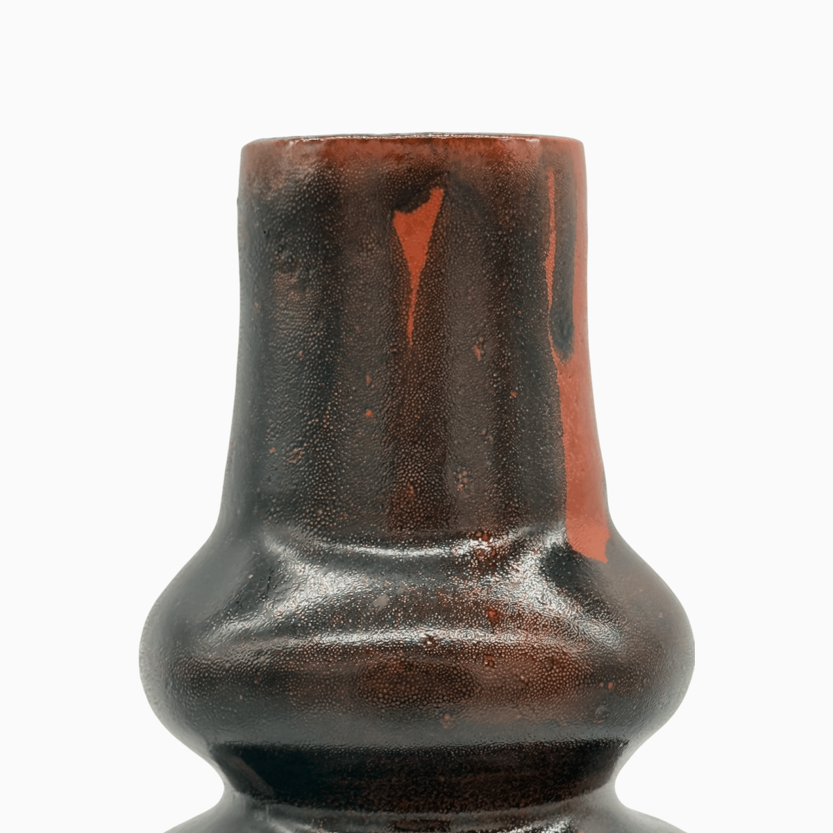 Vaso scultoreo a anelli stile tribale moderno per interni