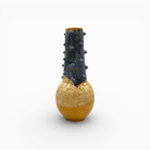 Decorazione interni lusso vaso materico giallo e blu