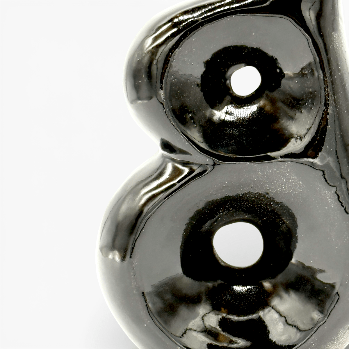 Vaso Scultoreo Nero in Ceramica Eclissi Materica - Vicode