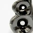 Vaso Scultoreo Nero in Ceramica Eclissi Materica - Vicode