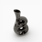 Vaso Scultoreo Nero in Ceramica Eclissi Materica - Vicode