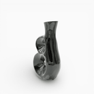Vaso Scultoreo Nero in Ceramica Eclissi Materica - Vicode