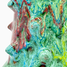 Pezzo unico artigianale effetto ossidazione rame e rosso