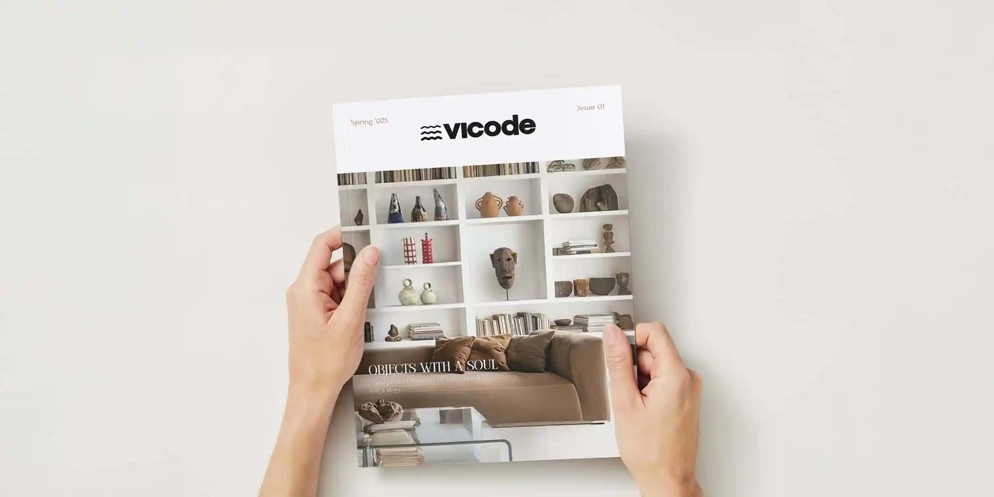 Copertina del VICODE Magazine Spring 2025 – storie di design e artigianato, promozione con sconto 10%